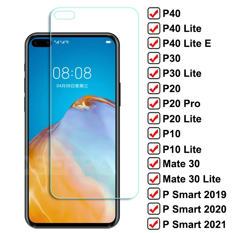 

9D Anti-Burst Tempered Glass For Huawei P30 P40 Lite E Screen Protector Mate 30 P20 Pro P10 Lite Plus P Smart Z S Glass Film