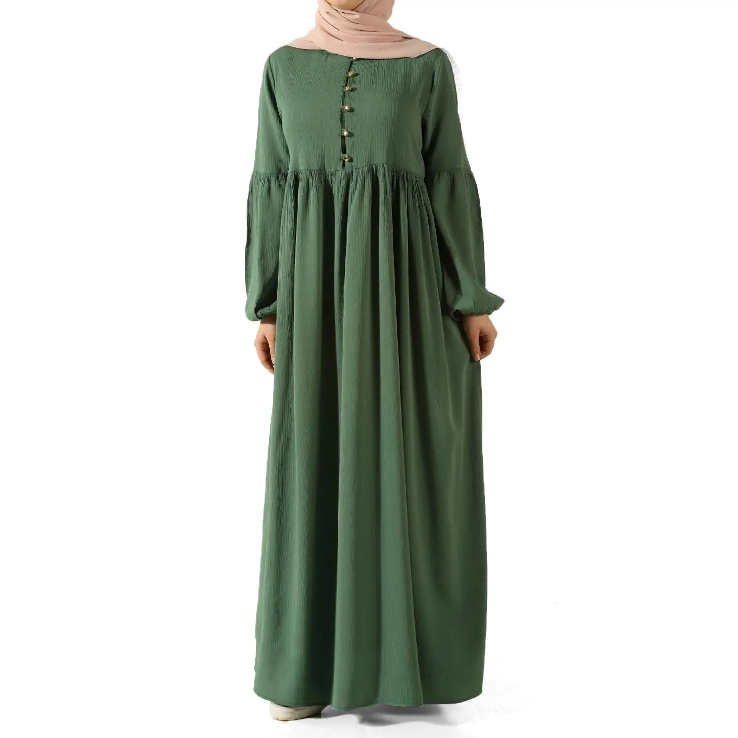 Эластичное платье с манжетами|Мусульманская одежда| |