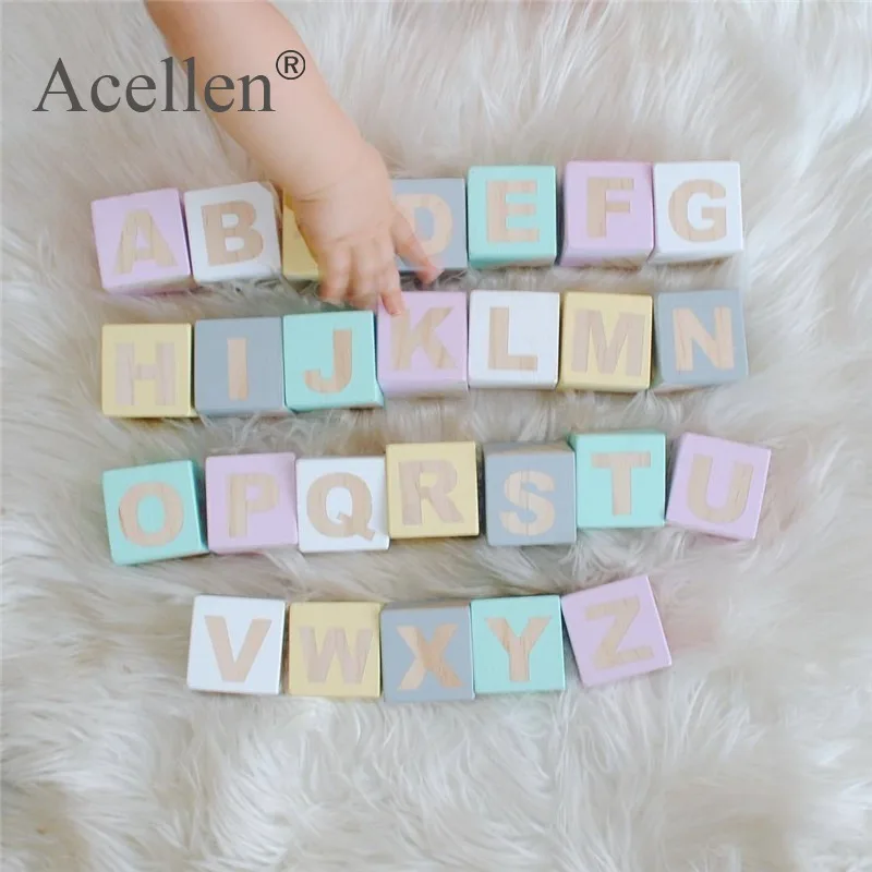 Nordic Style Wooden Alphabet Letters Baby Name Blocks For Nursery Bedroom Photo Shoot Decor Newborn Keepsake Home Decoration | Дом и сад