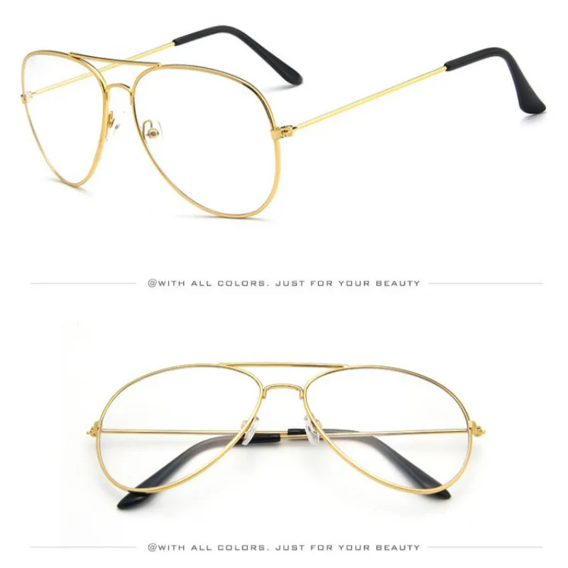 Классические Прозрачные зеркальные винтажные очки женские и мужские Оптические