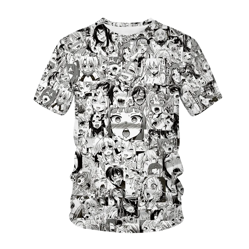 

T-shirt Anime 3D Print Men Women Streetwear Hentai Pattern O-Neck Hip Hop T Shirt Harajuku Casual Tops Sexy Girl Clothing