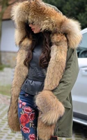 2021 real fur coat winter jacket women long parka natural real fox fur coats outerwear streetwear casual oversize new