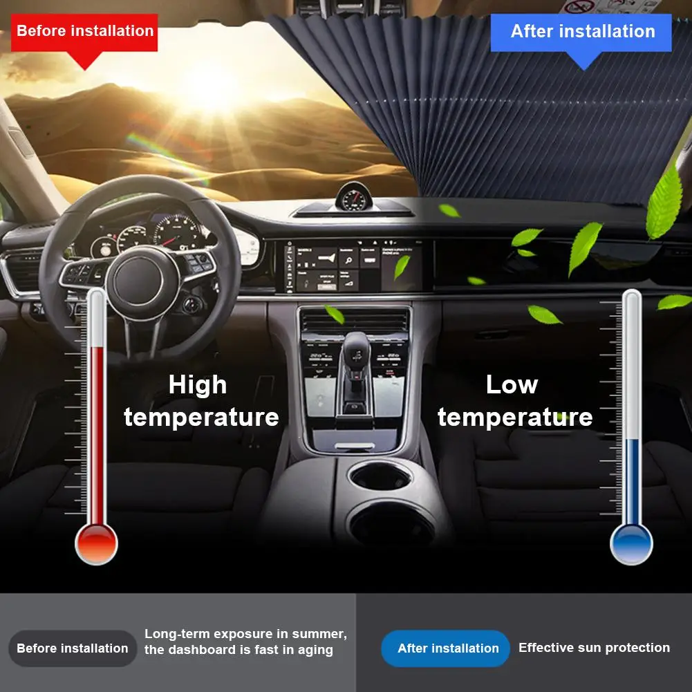 Автомобильный выдвижной солнцезащитный козырек от солнца телескопический