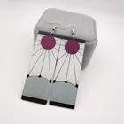 Модные Акриловые серьги Tanjiro с рассекающим демонов Аниме Реквизит для косплея Hanafuda длинные серьги-капли для женщин ювелирные изделия оптом