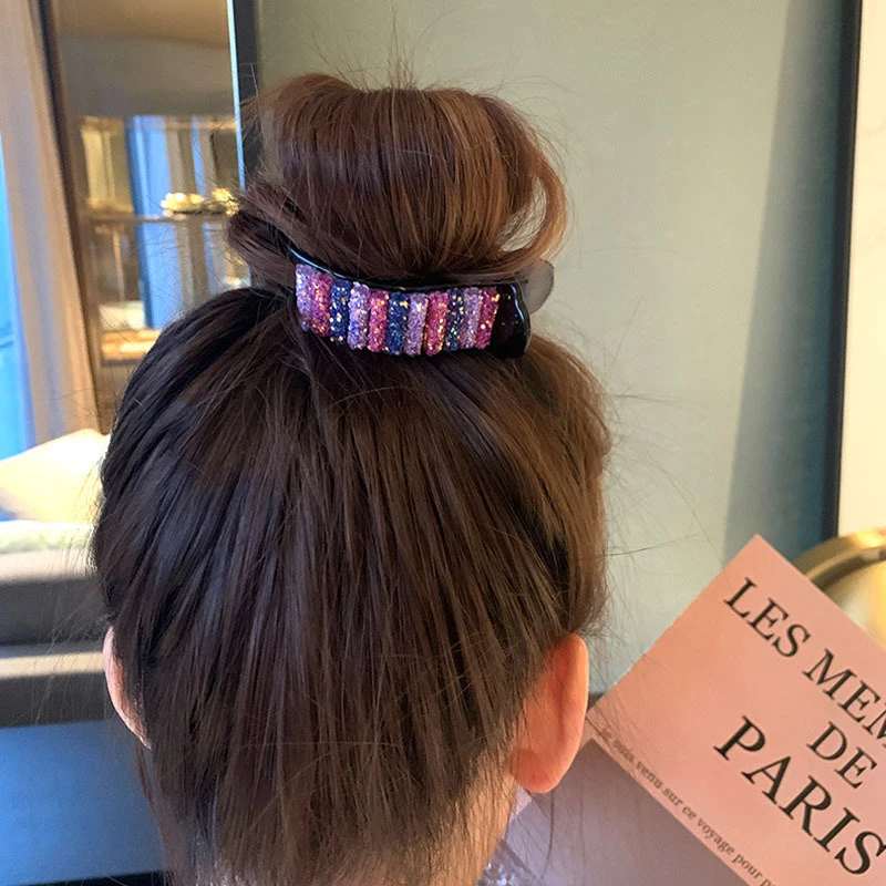 

2020 New Colorful Rainbow Hair Claws For Women Girls Hair Clip Sweet Holder Headband Make Hairpin Fashion Hair Accessories