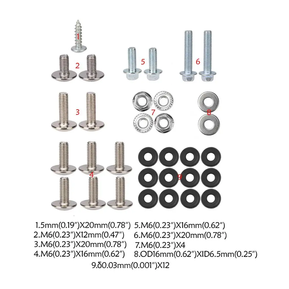 

Fairing Screw Set Plastic Panel Bolts For Pit Dirt Bike For Honda CRF70 Motorcycle Fairing Screw Bolts