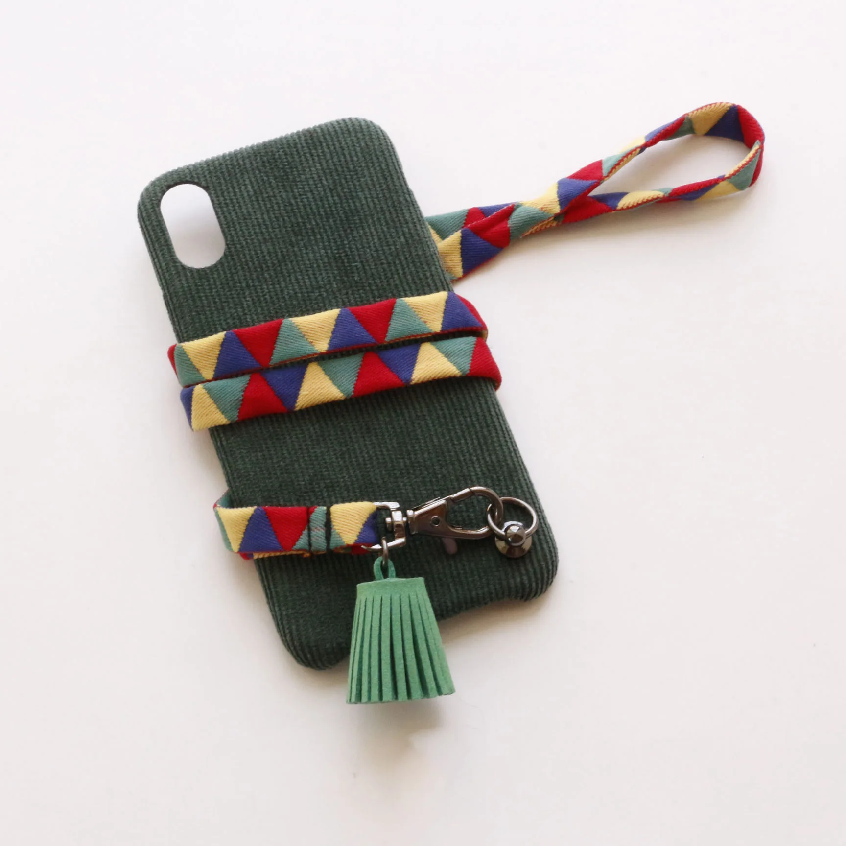 Colored cotton micro-elastic mobile phone hanging neck rope thick fabric not tolerable neck pop pattern anti-lost wrist strap