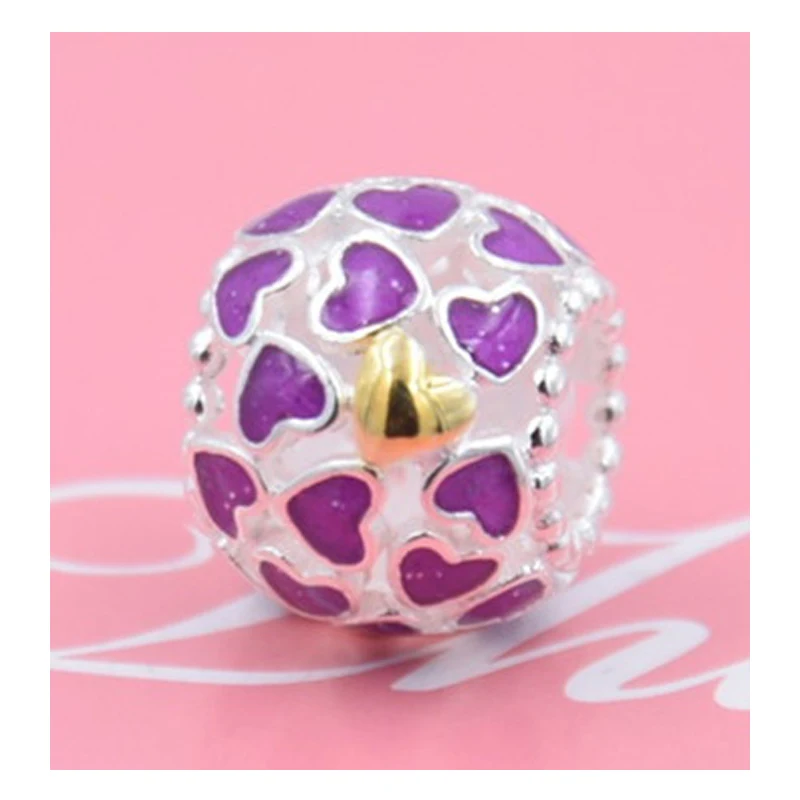 

PBD ZZ 25 Original 925 Sterling Silver Charm Beads with Original Carved Densely Embedded Cubic Reflective Zircon Charm Jewelry