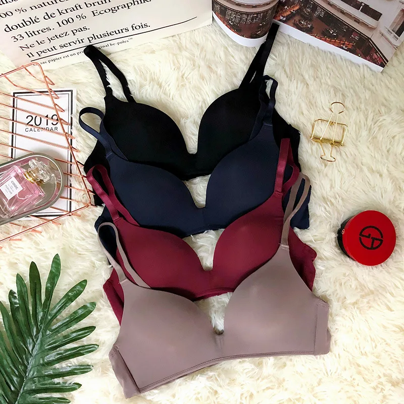Бесшовный Бюстгальтер пуш ап пикантный бюстгальтер нижнее белье с пряжкой