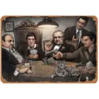 Новые винтажные Ретро Металлические забавные гангстеры играющие в покер хорофеллы крестный папа шарфик дом бар клуб кухня ресторан настенное искусство D