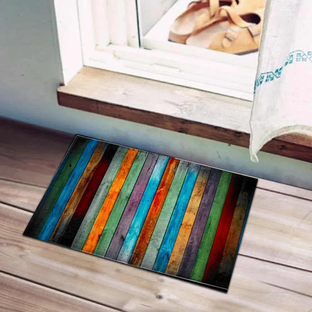 Деревянные ковры с принтом коврики для кровати Противоскользящие журнального