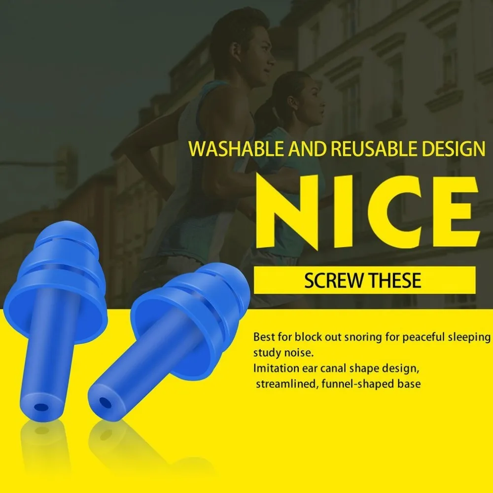 1Pair/3Pairs Spiral Waterproof Silicone Ear Plugs Anti Noise Snoring Earplugs Comfortable For Sleeping Reduction Accessory | Безопасность