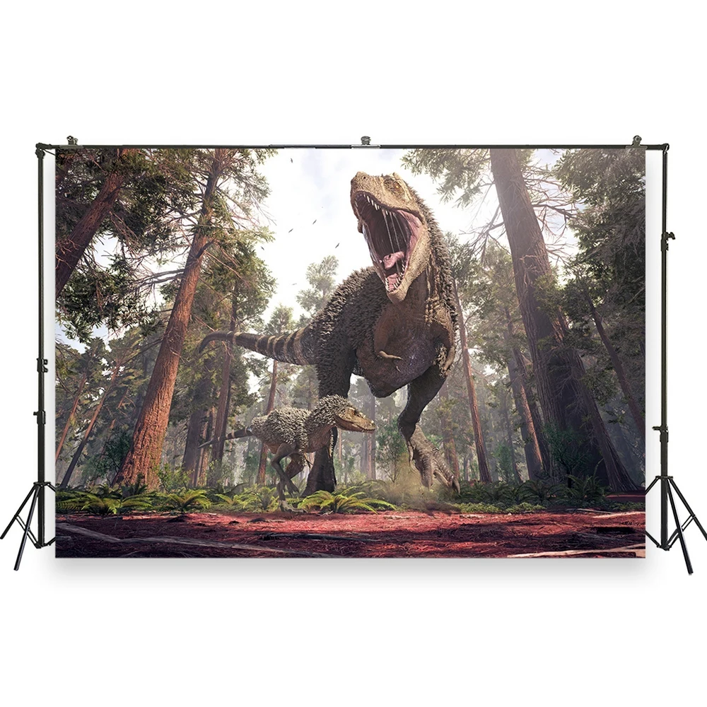 

Фотофон HUAYI для новорожденных, день рождения, декорации с изображением динозавров для вечеринки, студийной фотосъемки, XT-6955