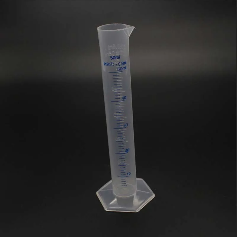 

1Pcs 50ml Clear White Plastic Measuring Cylinder Graduated Laboratory LabTest Cylinder Container Tube Measuring Tools Chemistry