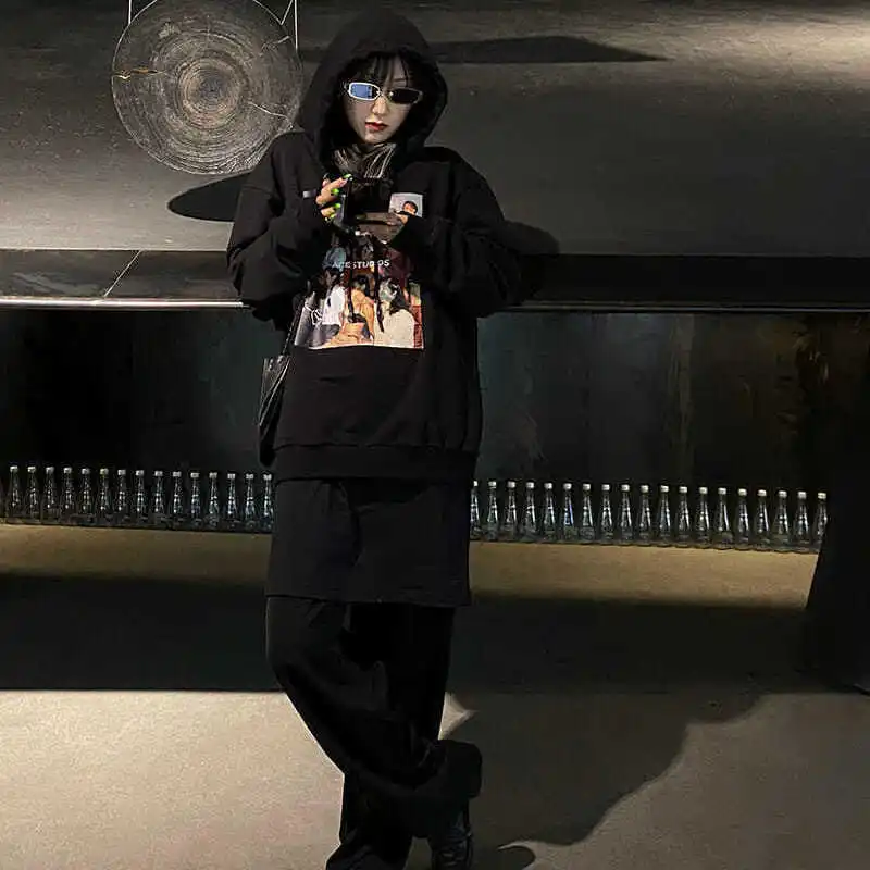 

Spring and Autumn New Fried Street Couple's Sweater Fashion, Hooded Clothes, Korean Style Loose, Student's Coat Thin