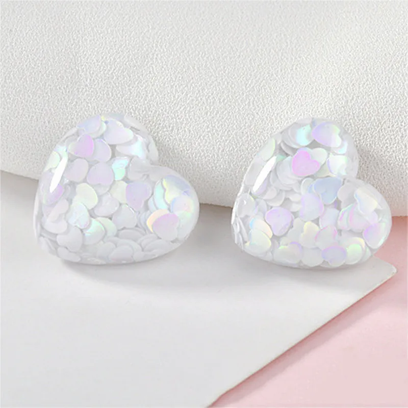 10 шт./упак. Цвет сердце Форма блесток смолы пластырь ручной работы свадебные