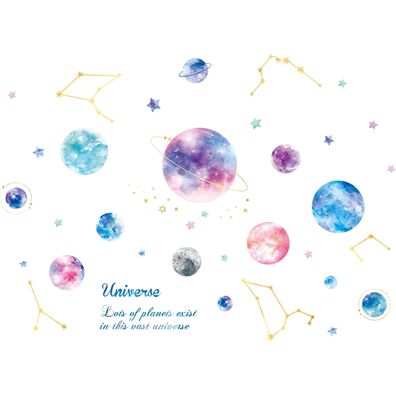 Звездные наклейки обои для общежития настенные самоклеящиеся спальни