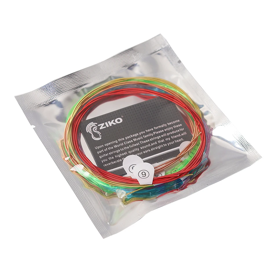 ZIKO DPA-028C профессиональные красочные Классические гитарные струны 0285-044 Красочные Нейлоновые цветные струны с покрытием