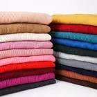 Плиссированный хиджаб из Джерси, хлопковый шарф, простые эластичные шали, гофрированный хиджаб, длинные мусульманские головные шарфышарф, 10 шт.лот