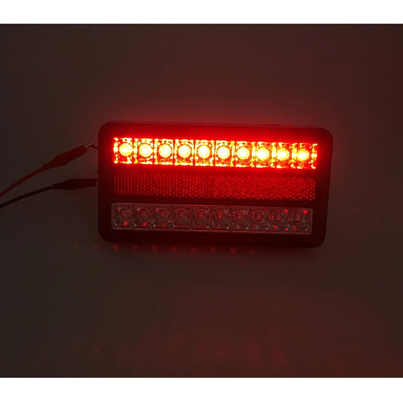 

2x 12V Waterproof Truck Trailer Boat LED Lamp Kit Tail Light Lamp Stop Indicator 20 LED Red + yellow