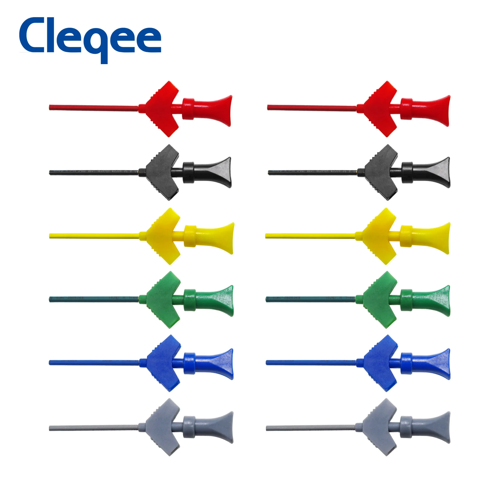 Cleqee p5003 10 шт. мини Grabber SMD IC Тесты крюк клип Перемычка зонд анализатора логики ing