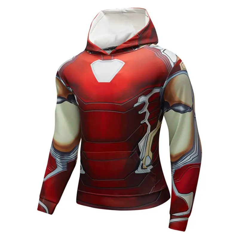 Толстовки с капюшоном 3D принтом мстители Железный человек Человек-паук