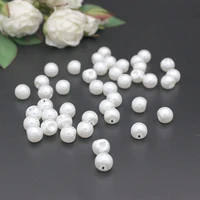 100pcslot white pearl buttons bulk dia 8mm buttons for craft sewing scrapbooking products handmade accessories