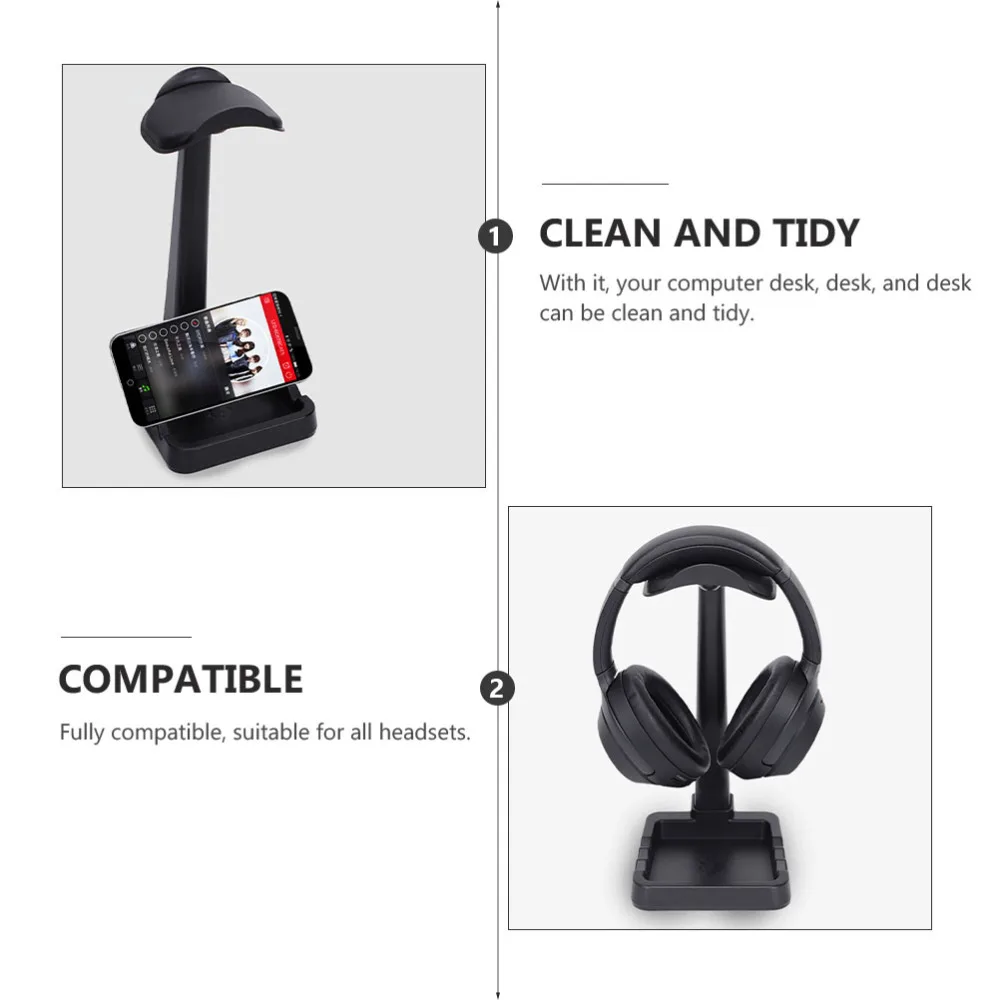 

1Pc Headset Stand Desktop Headphone Stand Multi-functional Headphone Holder