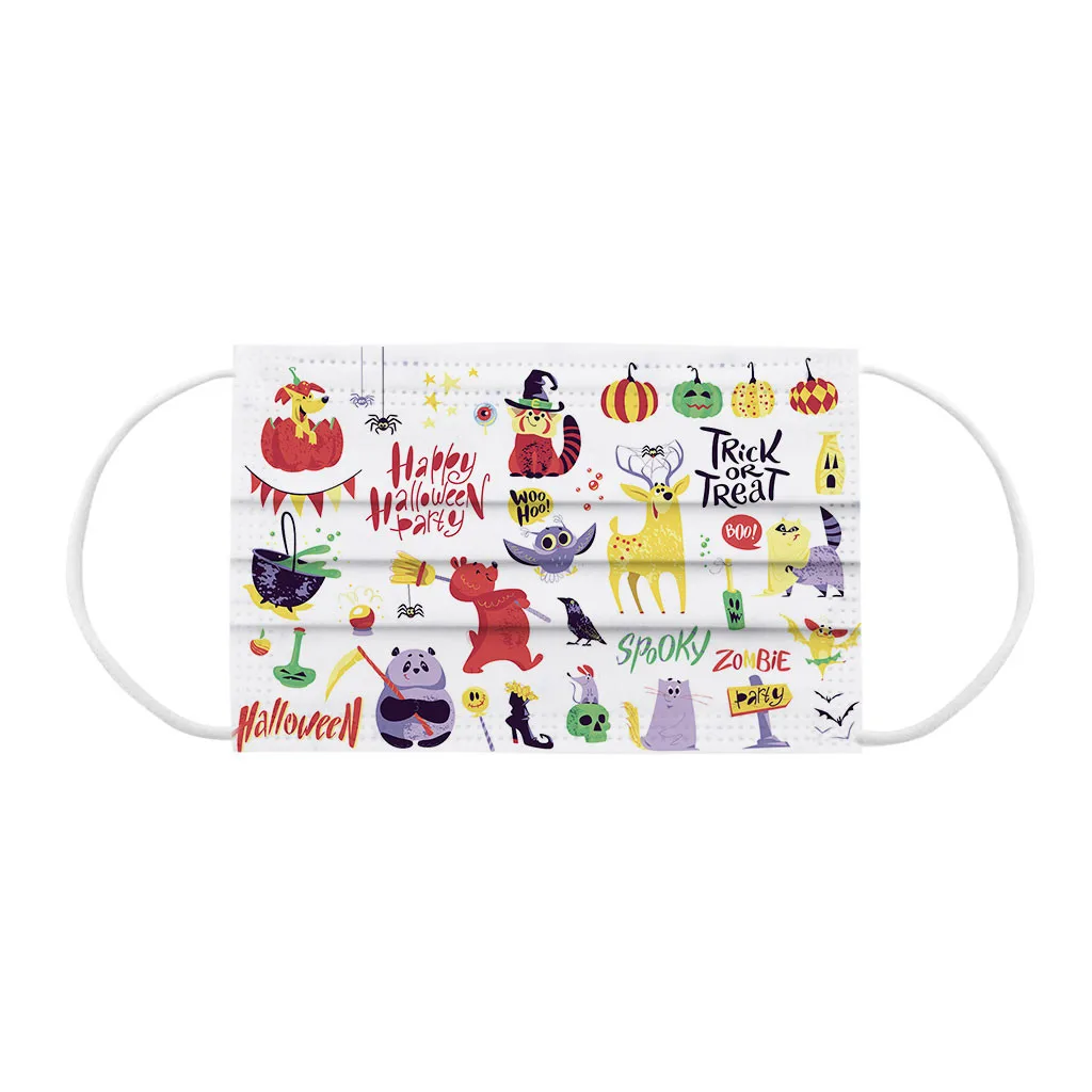 

100pcs Painted Disposable_Face_Masks for Children in Total a Box 3-ply Disposable Cover for Kids
