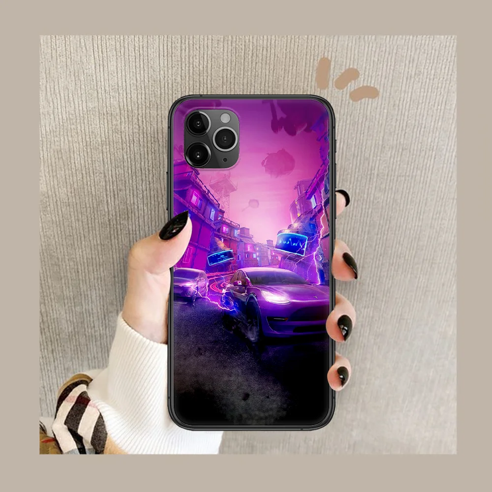 

American BabaiteTesla Phone Case Cover Hull For iphone 5 5s se 2 6 6s 7 8 12 mini plus X XS XR 11 PRO MAX black Funda Soft