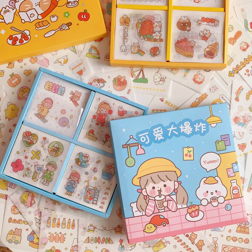 100 шт./кор. милые Креативные наклейки для скрапбукинга Сделай Сам Kawaii записная