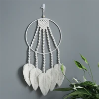 nordic hand woven leaf cotton wall hanging boho style home decor 2021 tapestry decoration decor bohemian kawaii room decoration