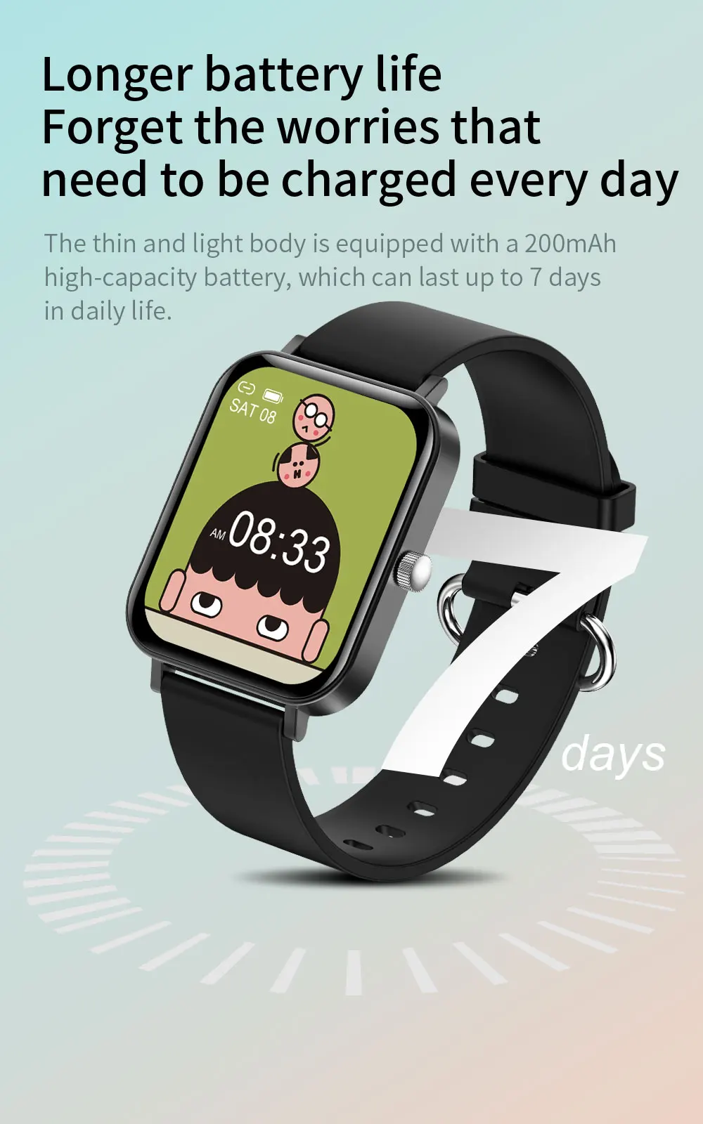 

1.69 Inches Rotation Button Smart Watch Smartwatch Heart Rate CF82 Sports Bracelet Wristbands Band For Android Huawei Xiaomi IOS