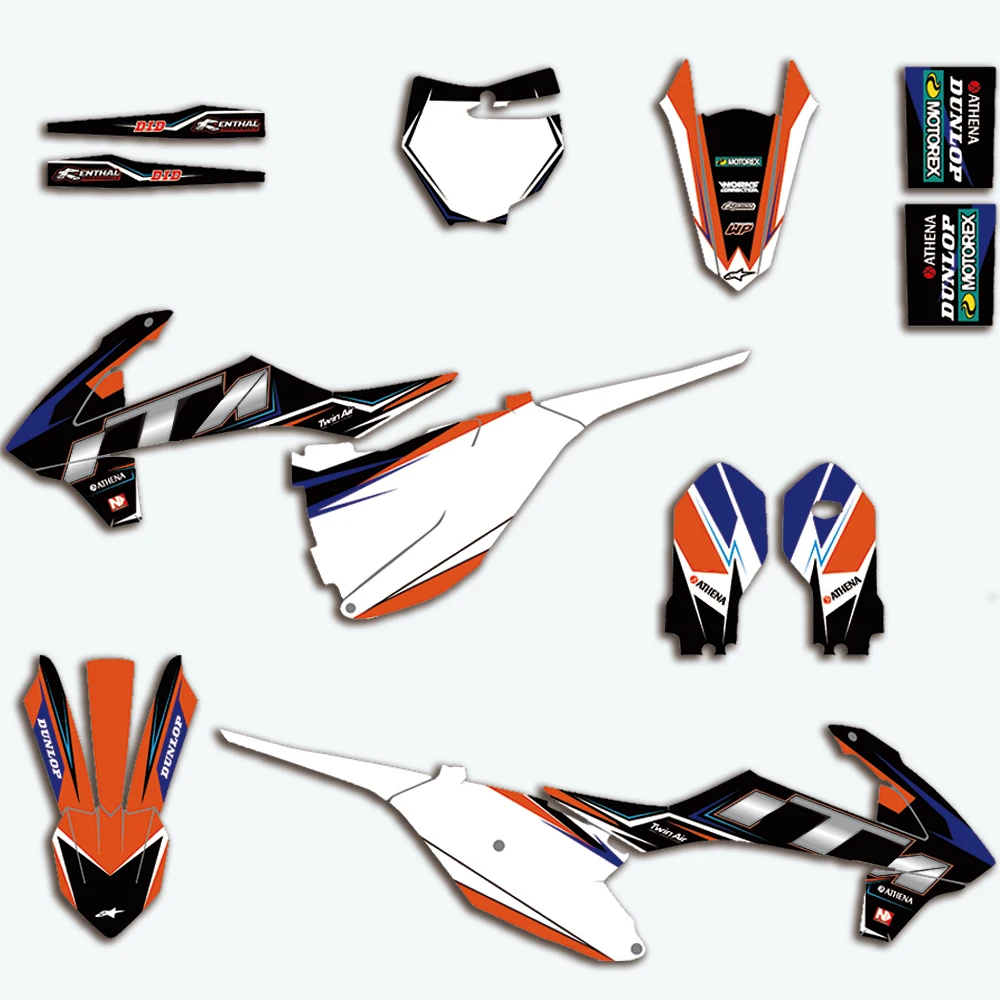 

Sticker For KTM SX 85 2018 2019 2020 Full Racing Motocross Decals Tank Fender Fairing Stickers For KTM SX85 Custom Name Number