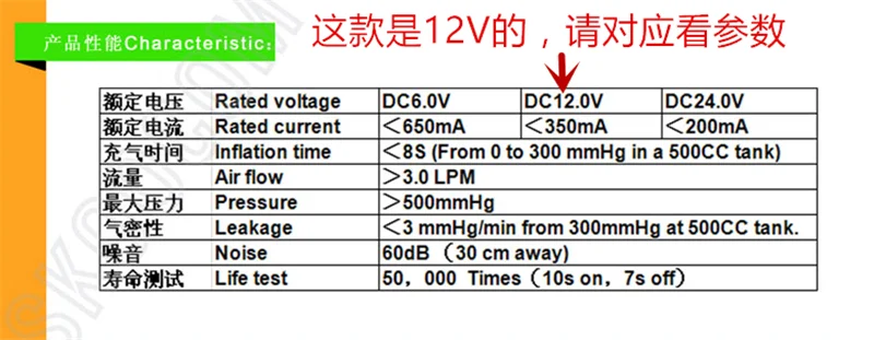 

DC24V SC3201PM Micro air pump Air volume 520 charging pump