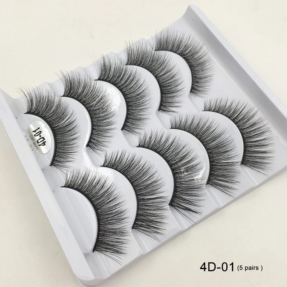 5 пар 3D Искусственные норковые волосы мягкие Накладные ресницы искусственные