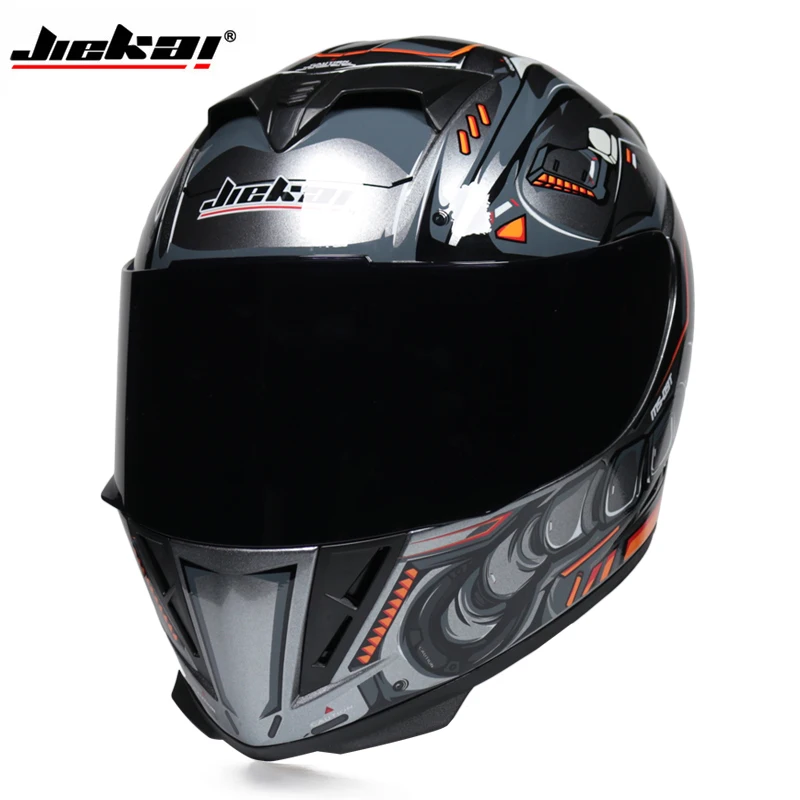 

Full face helmet motorcycle riding helmet safety double lens Racing helmet Individuality braids horns
