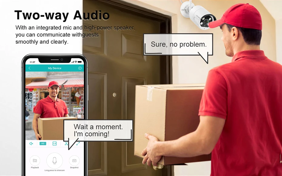 Techege 1080 P WI-FI IP Камера аудио запись на открытом воздухе Водонепроницаемый P2P Ночное видение 2.0MP Беспроводной проводное движение обнаружения приложение пульт дистанционного управления