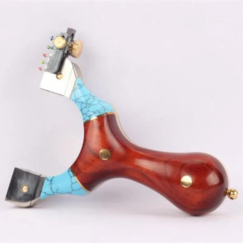 

Titanium alloy wind slingshot pure copper solid wood rosewood outdoor shooting hunting slingshot stitching rosewood