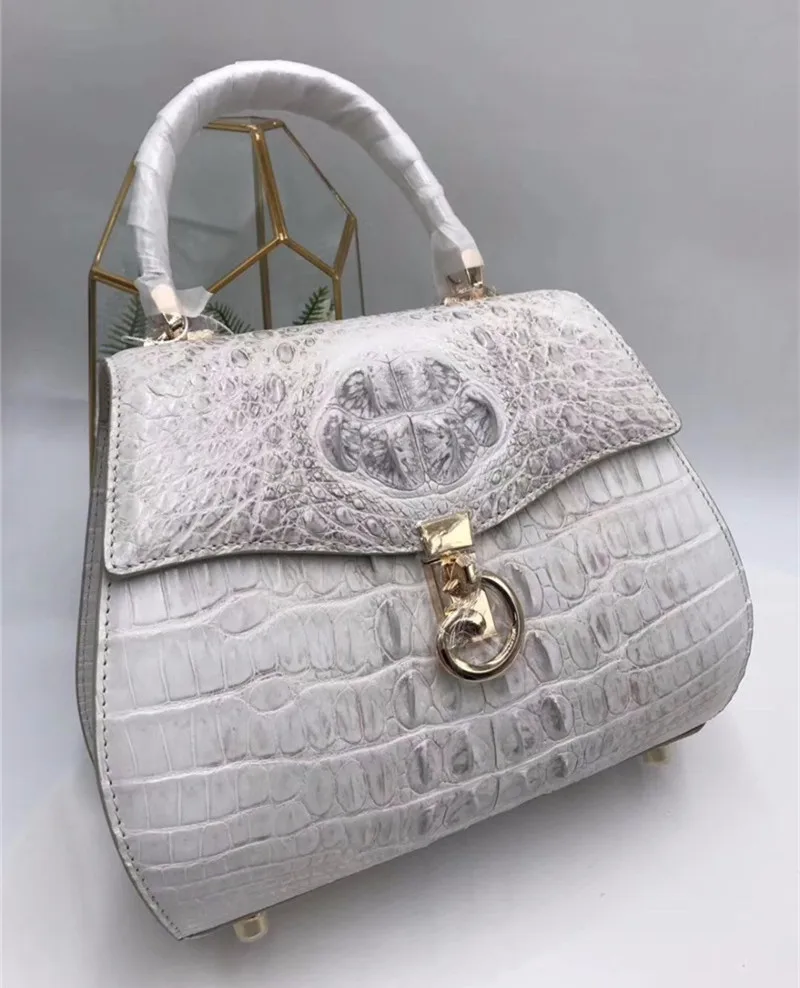 Шикарный дизайн 100% натуральная экзотическая крокодиловая кожа женская