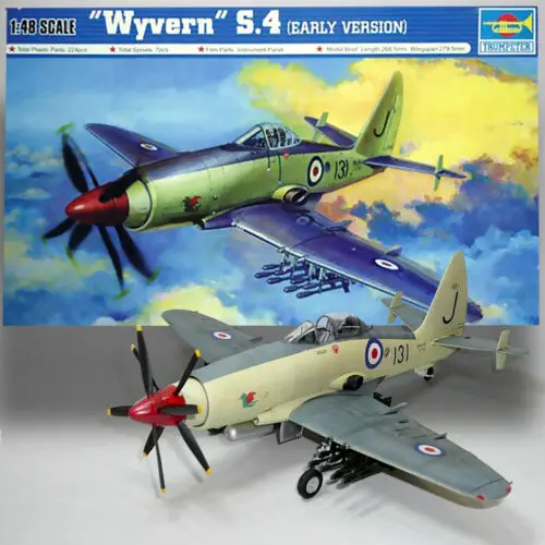 Trumpeter масштаб 02843 1/48 1:48 wyверн. 4 ранняя версия боевого самолета игрушечная