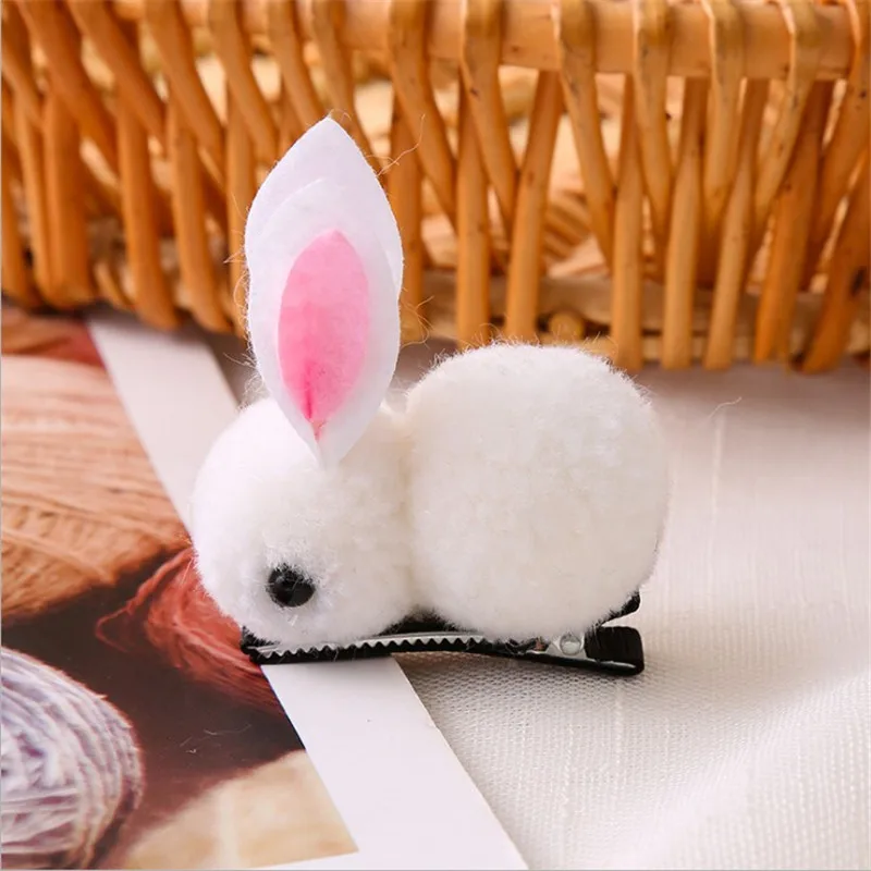 Корейские заколки для волос принцессы милый кролик эластичные резинки зимние