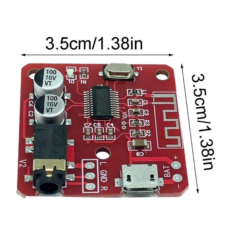 

Bluetooth 4.2 MP3 Lossless Receiver Module DIY Wireless Speaker Automobile Voice Frequency Modified Mini Amplifier Board