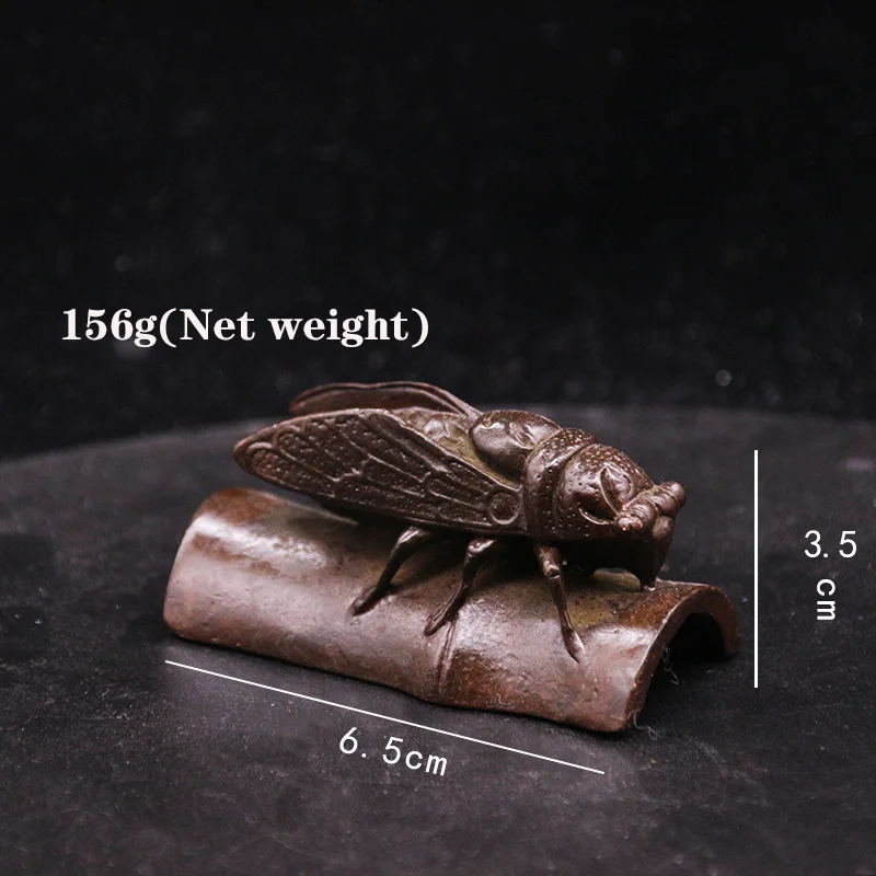 Античный чай из чистой меди золотое украшение для домашних животных Цикада