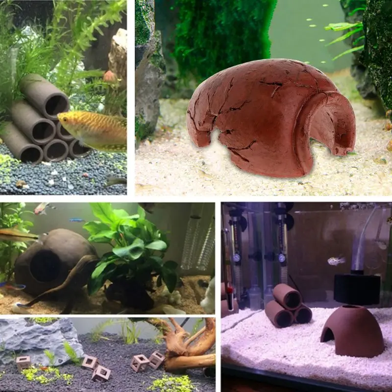 4 шт./компл. аквариумный горшок плитка скрытая пещера для аквариума рептилий