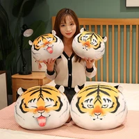 1pc real like plush tiger pillows soft stuffed simulation animal cushion sofa decor cartoon plush toys for children kids gifts