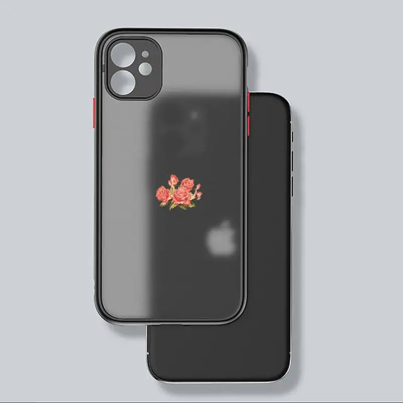 

Great Aesthetic Flower art Phone Case For iphone 12 11 8 7 plus mini x xs xr pro max matte transparent cover