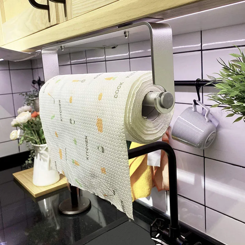 Держатель для бумажных полотенец на клейкой основе под шкаф кухни настенный