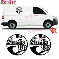 surfs up funny large van vinyl decal stickers for vw camper transporter t4 t5 t6 die cut waterproof pvc