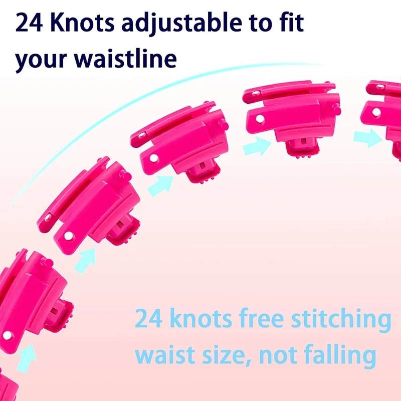 

Weighted Smart Fitness Ring ,24 Detachable Knots Abdomen Fitness Weight Loss Non-Falling Fitness , Adjustable Weight K1KB